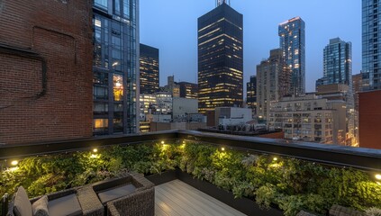 Obraz premium Rooftop Terrace City Views