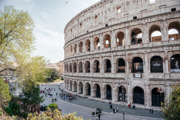 Famous Roman Colosseum ancient amphitheatre landmark Rome