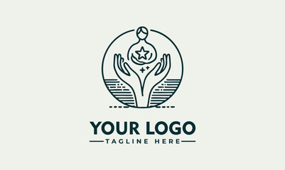 Gentle Hands Carefully Holding a Shining Star Symbolizing Hope and Aspiration. Abstract Concept