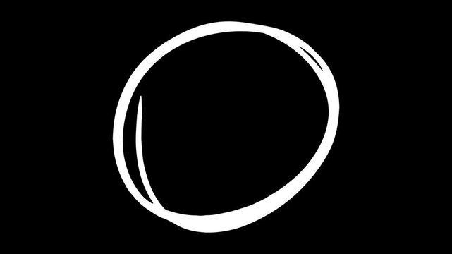 hand drawn circle frames line. doodle marker drawing