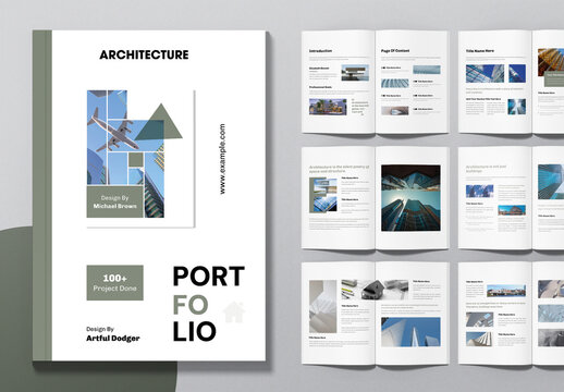 Clean And Professional Architecture Portfolio Template Layout