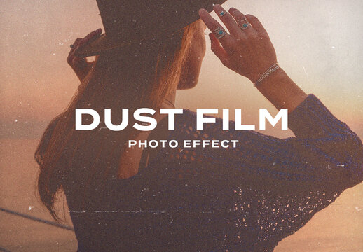 Dust Film Frame Retro Photo Effect Paper Texture Template Mockup Overlay Style