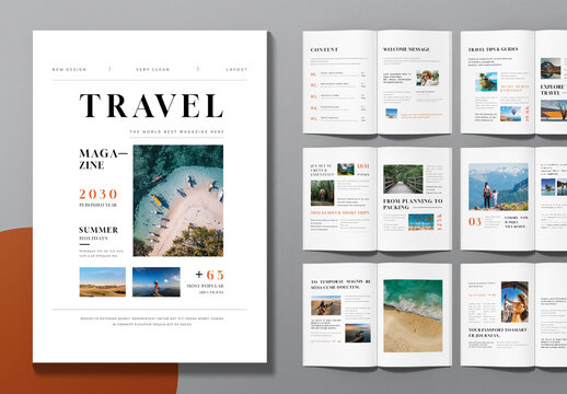 Travel Magazine Template Layout