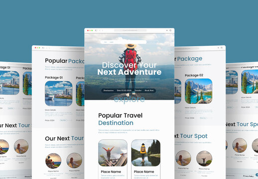 Travel Agency Landing Page Layout