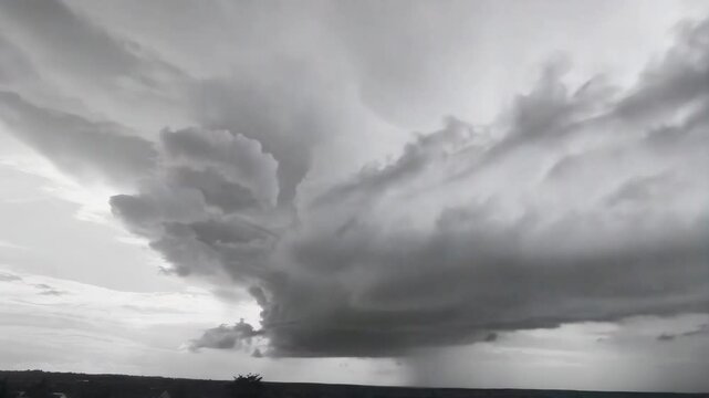 4K Time-Lapse of Dark Storm Clouds Gathering | Ominous Weather Footage | Dramatic Sky Before Thunderstorm