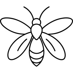 Obraz premium Elegant Firefly Outline Illustration