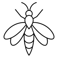 Elegant Firefly Outline Illustration