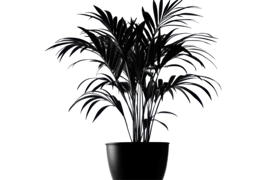 Plant silhouette brings calm minimalist vibes with natural form perfect for interiors or nature themes