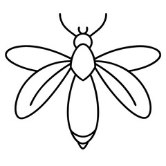 Elegant Firefly Outline Illustration