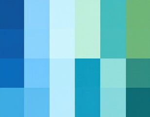 Color Palette Swatches In Blue Teal And Green Shades