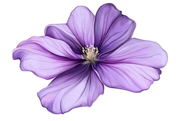 Obraz premium Purple flower artwork brings soft color and charm to stationery packaging or digital creative projects
