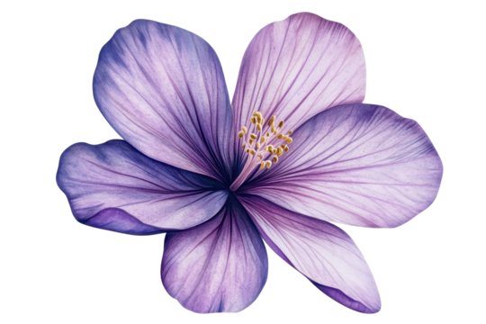 A delicate purple flower illustration adds artistic beauty and elegance to modern floral inspired visual designs