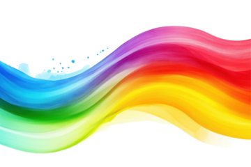 A horizontal rainbow banner offers dynamic color and cheerful spirit perfect for creative projects or branding