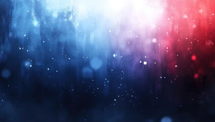 Blending hues of cold and warm light, with shimmering particles, creating a dynamic abstract backdrop
