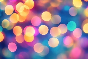 Obraz premium Blurred amusement park lights in dreamy nighttime bokeh