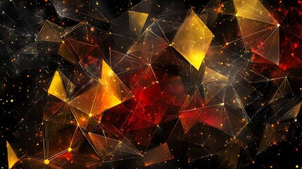 Abstract geometric shapes in warm colors (3)