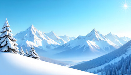 Obraz premium The rugged and dramatic Triglav Ridge, stretching high above the Slovenian Alps, where the sharp peaks rise majestically against a clear blue sky. The jagged rocky formations and snow-capped
