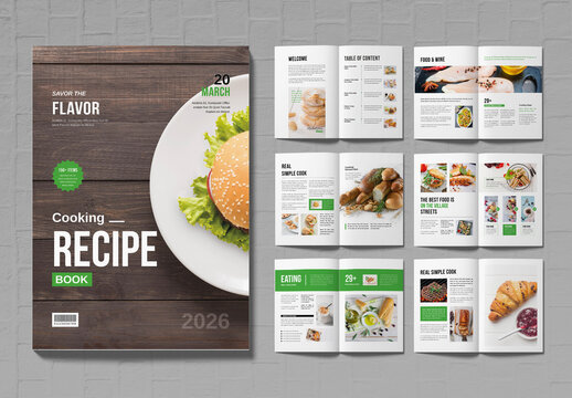 Cook Book Magazine Layout Template
