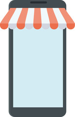 Cartoon smartphone shop icon