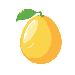 Flat vector illustration of a lemon 