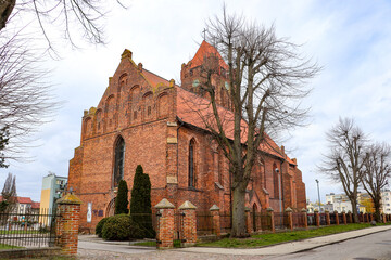 Prabuty, Gothic Co-Cathedral of St. Wojciech, Poland, Pomeranian Voivodeship, April 10, 2025