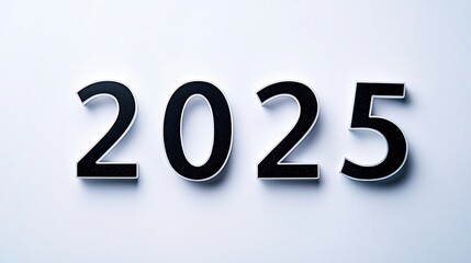 Simple, bold numbers representing the year two thousand twenty-five.