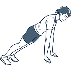 Push-Up Position Exercise for Upper Body Strength and Core Activation