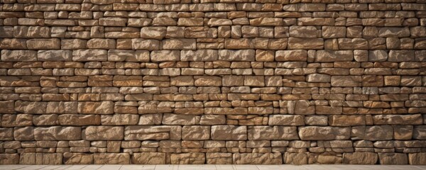 Warm-toned stacked stone wall, horizontal orientation, sunlight highlights,  stacked stone,  sunlight