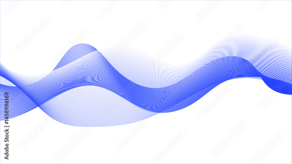 Wall mural subtle wave pattern. translucent, airy wave. light blue wave.