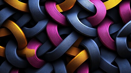 Abstract interwoven shapes