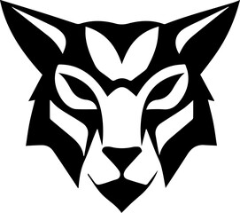 Fototapeta premium Tribal Wild Cat Face Logo
