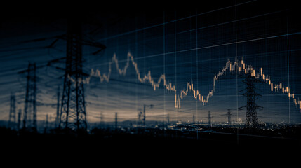 Stock Market Trends Overlaid on Electric Power Grid Visualizing Financial and Energy Sector Connections
