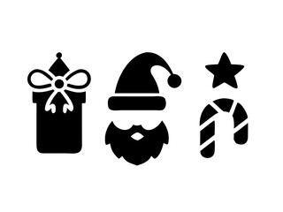 Warm Holiday Icons Minimalist Santas Christmas Essentials