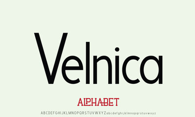 Luxury Velnica Regular alphabet letters font for logo