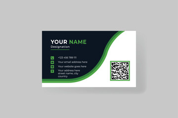 Elegant and Modern Business Card Template with QR Code