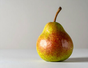 Single Ripe Pear On White Background