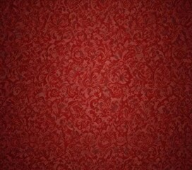 Intricate red damask wallpaper, classic design , rich, royal