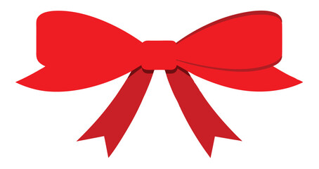 red bow isolated on white