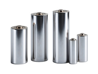 Silver Electric Batteries Transparent PNG