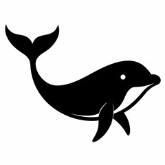Elegant Whale Silhouette Art