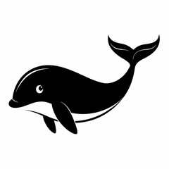 Obraz premium Elegant Whale Silhouette Art