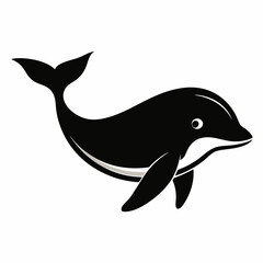 Obraz premium Elegant Whale Silhouette Art