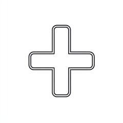 Obraz premium Simple plus sign graphic design