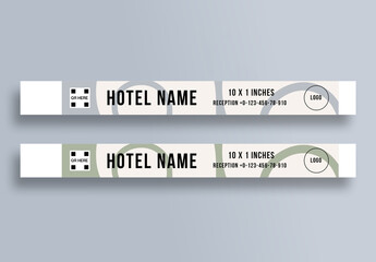 Event Ticket Wristband Layout