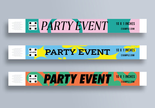 Event Ticket Wristband Layout