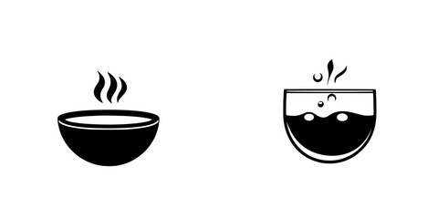 Hot beverage and cold drink icons for diverse culinary representation
