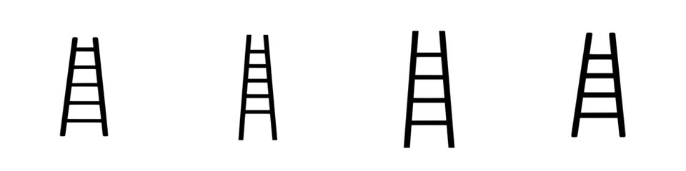 Minimalist black icon representing a series of ladders suitable for various graphical applications and design elements for connectivity concepts