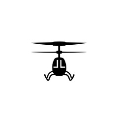 Helicopter icon representing vertical flight and aviation technology in a minimalist style