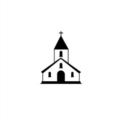 Simple church silhouette, suitable for religious themed design or background element