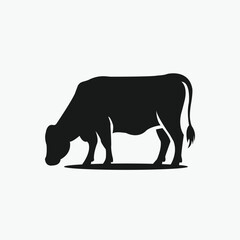 Wagyu cow vector, wagyu bull icon vector template.